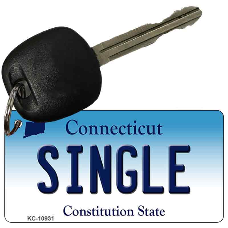 Single Connecticut State License Plate Tag Key Chain KC-10931