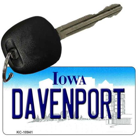 Davenport Iowa State License Plate Tag Novelty Key Chain KC-10941