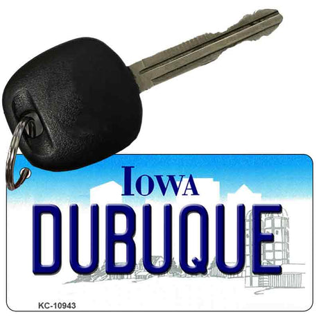 Dubuque Iowa State License Plate Tag Novelty Key Chain KC-10943