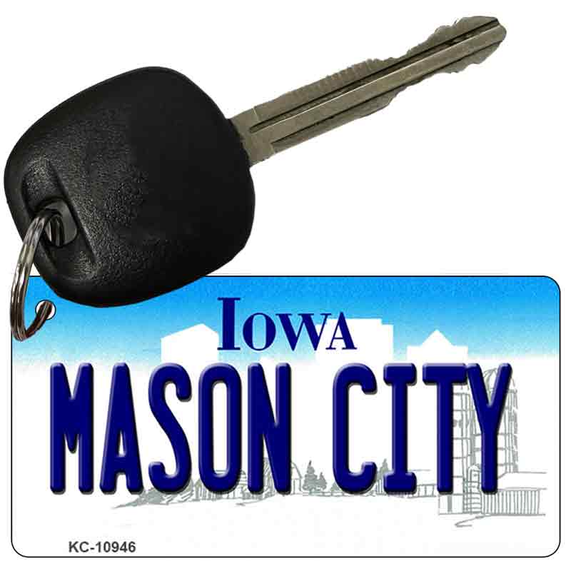 Mason City Iowa State License Plate Tag Novelty Key Chain KC-10946