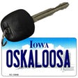 Oskaloosa Iowa State License Plate Tag Novelty Key Chain KC-10948