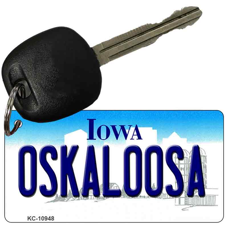 Oskaloosa Iowa State License Plate Tag Novelty Key Chain KC-10948