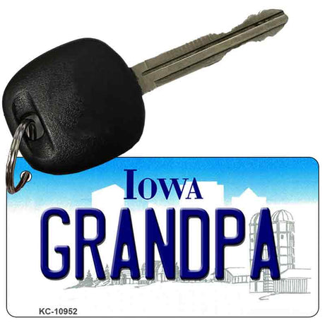 Grandpa Iowa State License Plate Tag Novelty Key Chain KC-10952