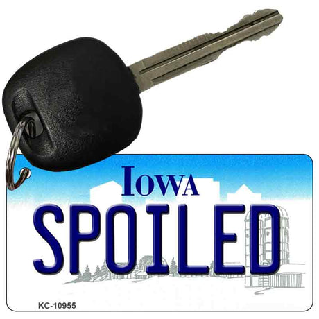 Spoiled Iowa State License Plate Tag Novelty Key Chain KC-10955