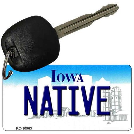 Native Iowa State License Plate Tag Novelty Key Chain KC-10963