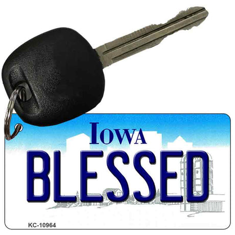 Blessed Iowa State License Plate Tag Novelty Key Chain KC-10964