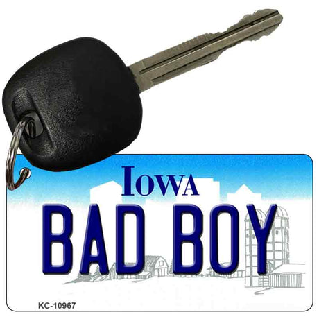 Bad Boy Iowa State License Plate Tag Novelty Key Chain KC-10967