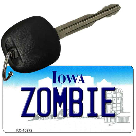 Zombie Iowa State License Plate Tag Novelty Key Chain KC-10972