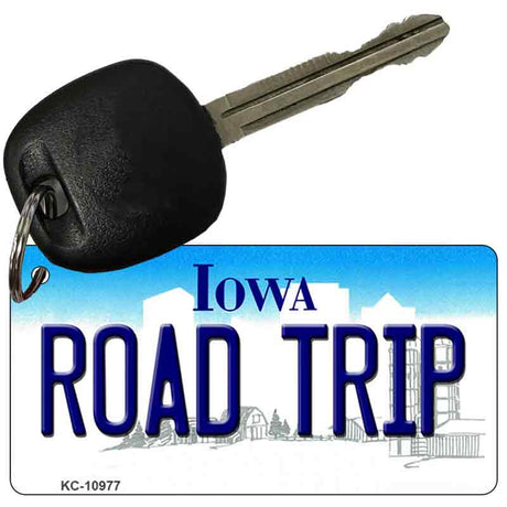 Road Trip Iowa State License Plate Tag Novelty Key Chain KC-10977