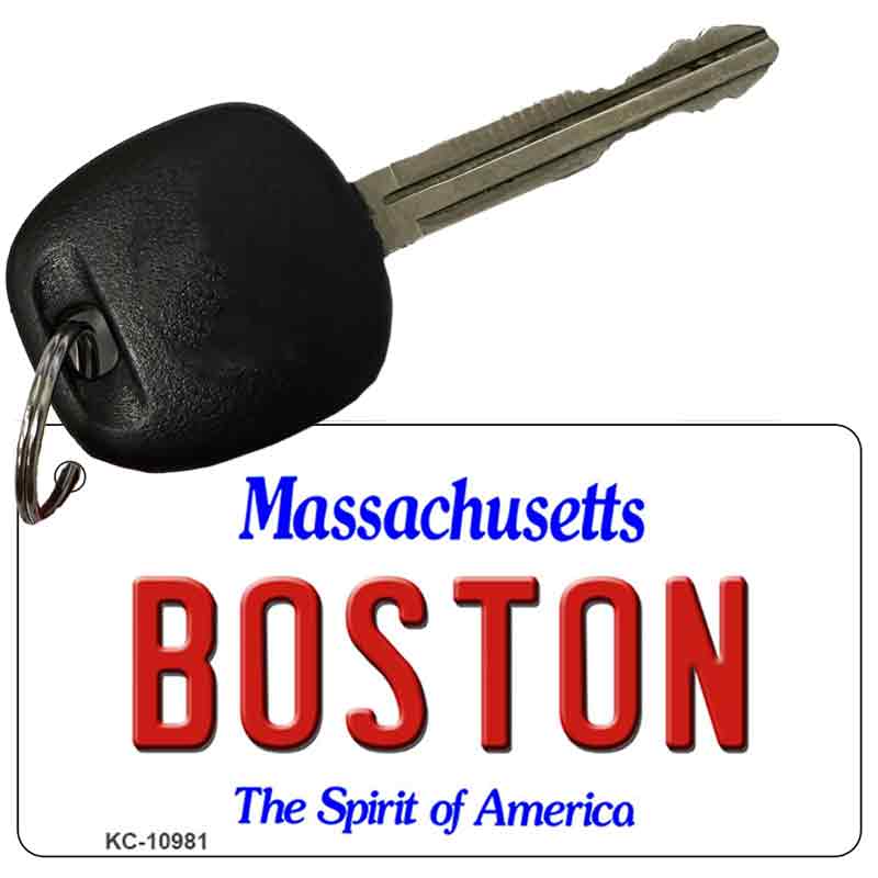 Boston Massachusetts State License Plate Tag Key Chain KC-10981