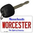 Worcester Massachusetts State License Plate Tag Key Chain KC-10982