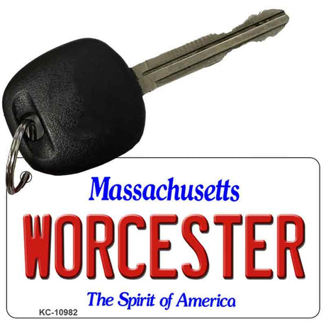 Worcester Massachusetts State License Plate Tag Key Chain KC-10982