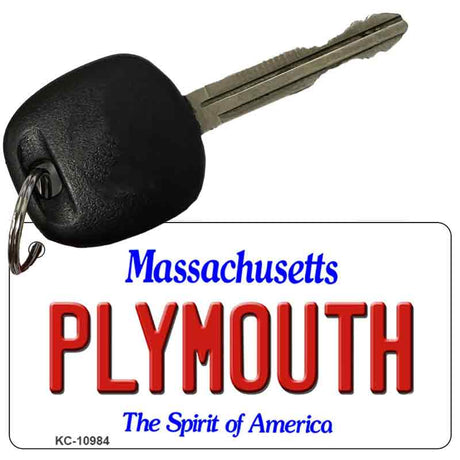 Plymouth Massachusetts State License Plate Tag Key Chain KC-10984