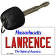 Lawrence Massachusetts State License Plate Tag Key Chain KC-10989