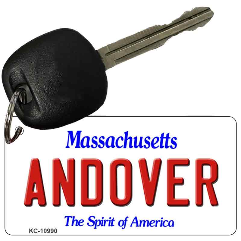 Andover Massachusetts State License Plate Tag Key Chain KC-10990