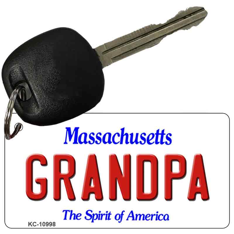 Grandpa Massachusetts State License Plate Tag Key Chain KC-10998