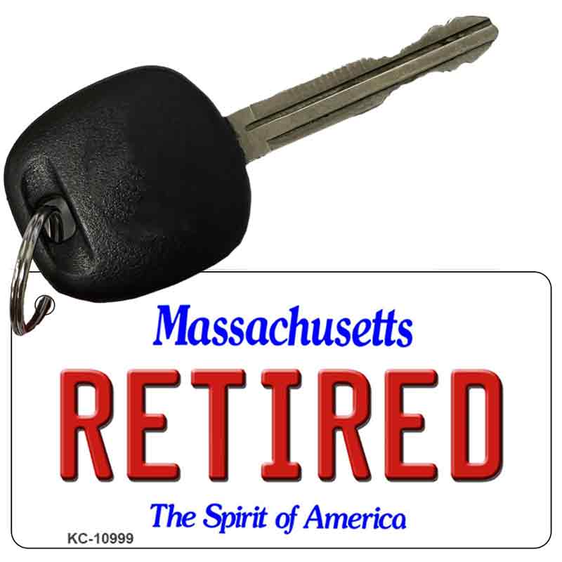 Retired Massachusetts State License Plate Tag Key Chain KC-10999