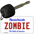 Zombie Massachusetts State License Plate Tag Key Chain KC-11001