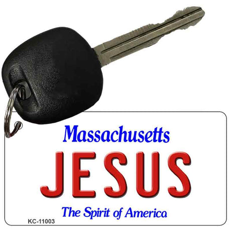 Jesus Massachusetts State License Plate Tag Key Chain KC-11003