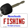 Fishing Massachusetts State License Plate Tag Key Chain KC-11004