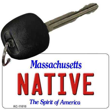 Native Massachusetts State License Plate Tag Key Chain KC-11010