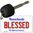 Blessed Massachusetts State License Plate Tag Key Chain KC-11011