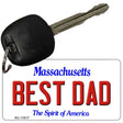 Best Dad Massachusetts State License Plate Tag Key Chain KC-11017