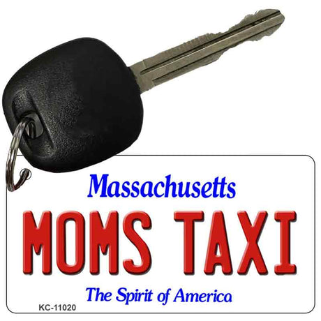 Moms Taxi Massachusetts State License Plate Tag Key Chain KC-11020