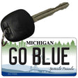 Go Blue Michigan State License Plate Tag Novelty Key Chain KC-11026