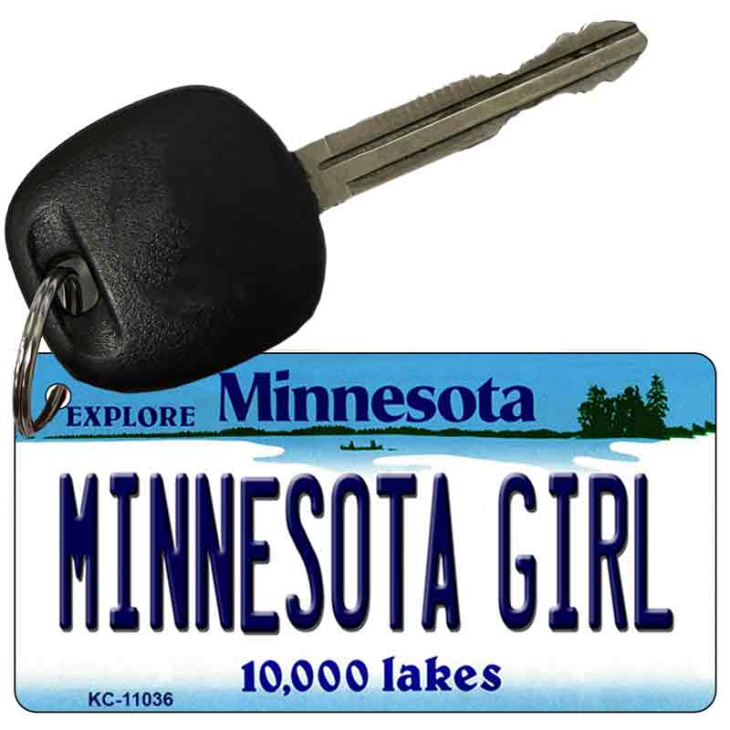 Minnesota Girl Minnesota State License Plate Tag Novelty Key Chain KC-11036