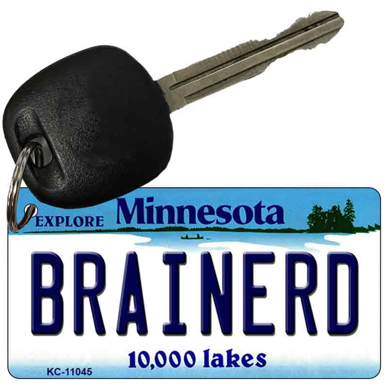 Brainerd Minnesota State License Plate Tag Novelty Key Chain KC-11045