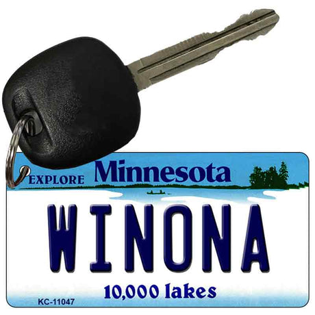 Winona Minnesota State License Plate Tag Novelty Key Chain KC-11047