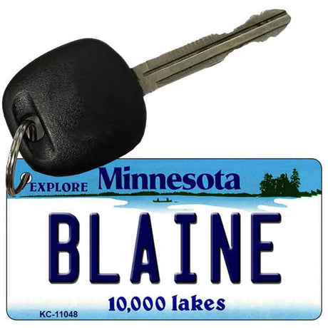 Blaine Minnesota State License Plate Tag Novelty Key Chain KC-11048