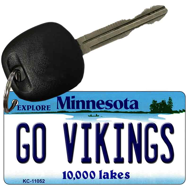 Go Vikings Minnesota State License Plate Tag Novelty Key Chain KC-11052