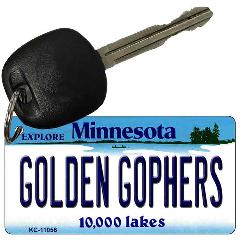 Golden Gophers Minnesota State License Plate Tag Novelty Key Chain KC-11056