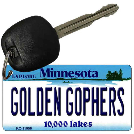 Golden Gophers Minnesota State License Plate Tag Novelty Key Chain KC-11056