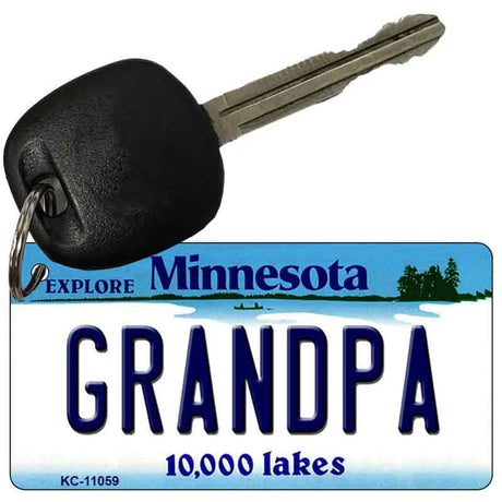 Grandpa Minnesota State License Plate Tag Novelty Key Chain KC-11059