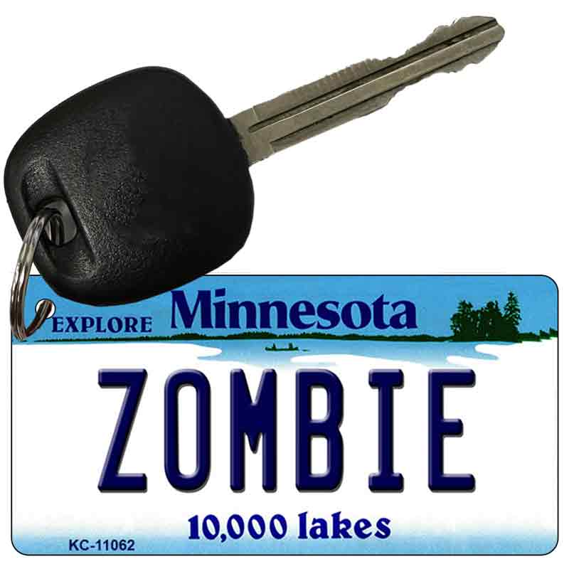 Zombie Minnesota State License Plate Tag Novelty Key Chain KC-11062