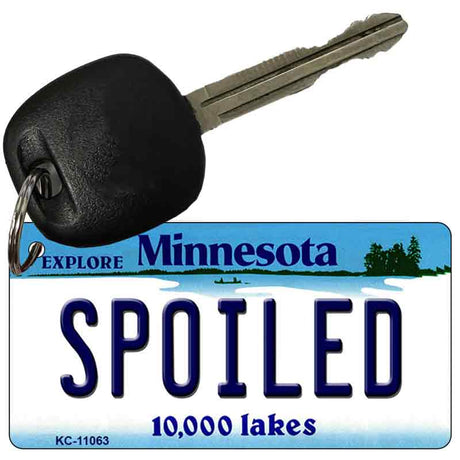 Spoiled Minnesota State License Plate Tag Novelty Key Chain KC-11063