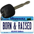 Born and Raised Minnesota State License Plate Tag Novelty Key Chain KC-11071