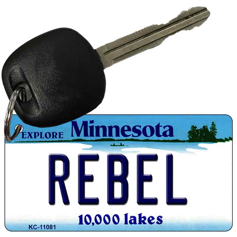 Rebel Minnesota State License Plate Tag Novelty Key Chain KC-11081