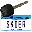 Skier Minnesota State License Plate Tag Novelty Key Chain KC-11082