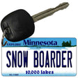 Snow Boarder Minnesota State License Plate Tag Novelty Key Chain KC-11083