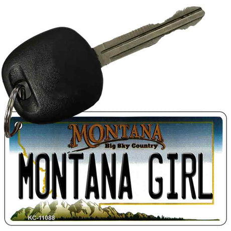 Montana Girl State License Plate Tag Novelty Key Chain KC-11088