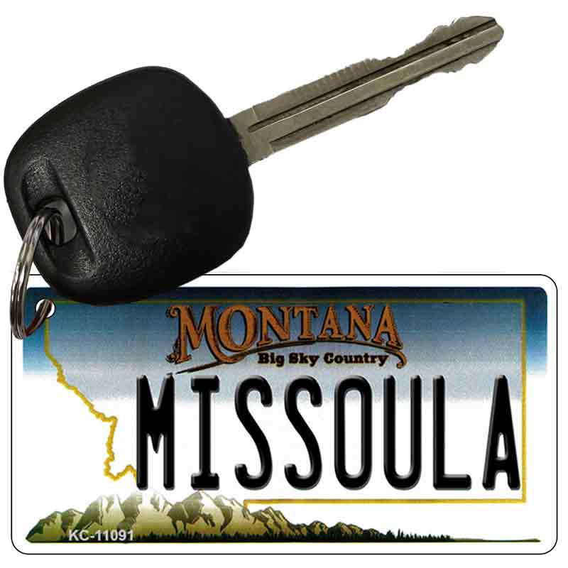 Missoula Montana State License Plate Tag Novelty Key Chain KC-11091