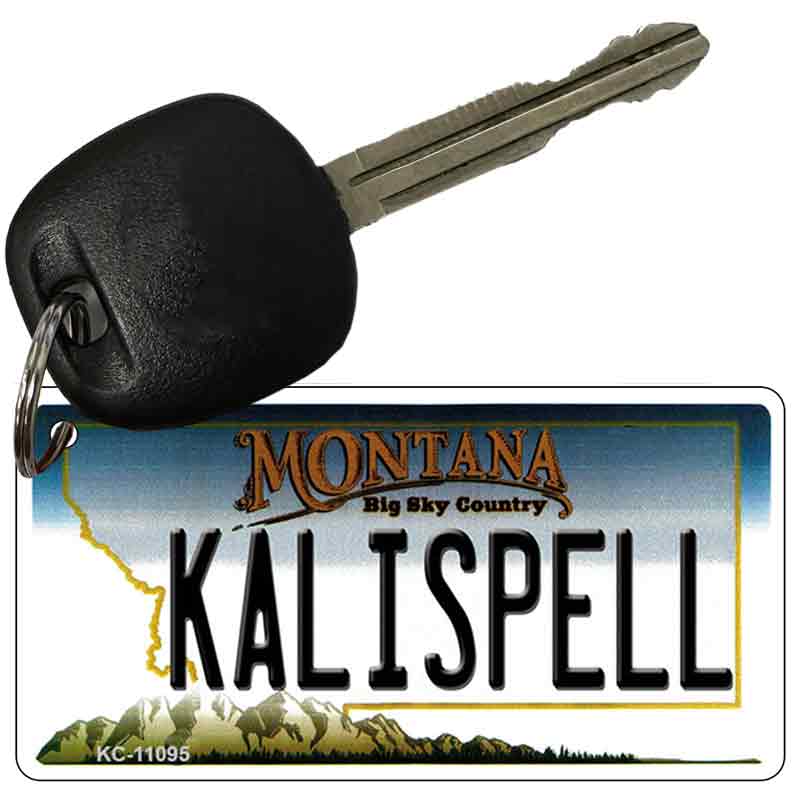 Kalispell Montana State License Plate Tag Novelty Key Chain KC-11095