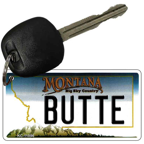 Butte Montana State License Plate Tag Novelty Key Chain KC-11096