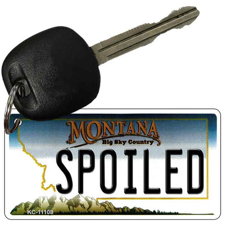 Spoiled Montana State License Plate Tag Novelty Key Chain KC-11108