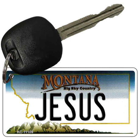 Jesus Montana State License Plate Tag Novelty Key Chain KC-11109