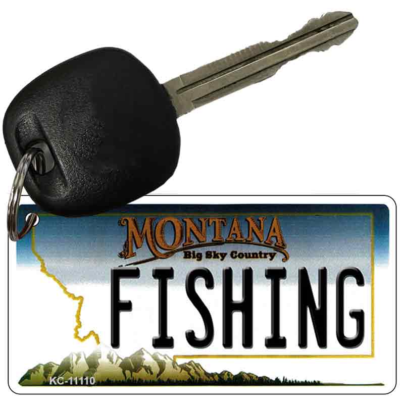 Fishing Montana State License Plate Tag Novelty Key Chain KC-11110